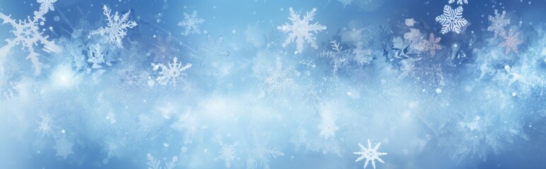 Naklejka na ściany i meble Abstract winter background. Snowflakes. Seasons.