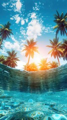 Abstract background. Vacation in the tropics. Travel and recreation.