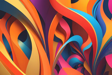 abstract and visually captivating  shapes and  colorful to evoke a sense