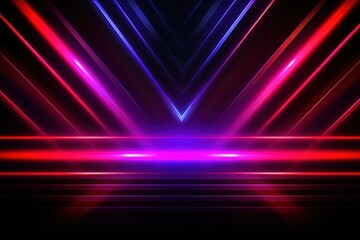 Naklejka na ściany i meble Party Pulse Abstract Neon Waves Fantastic Fusion Neon Lightscape,Neon Dance Floor Background