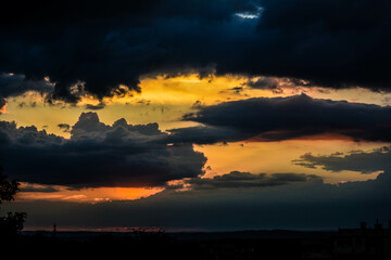 sunset over the mountains