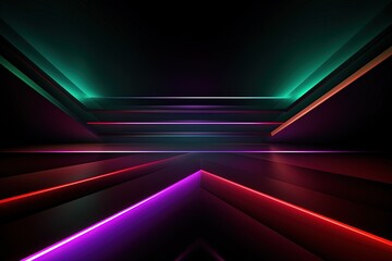 Party Pulse Abstract Neon Waves Fantastic Fusion Neon Lightscape,Neon Dance Floor Background