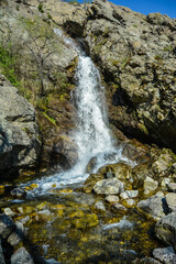 waterfall on the rocks