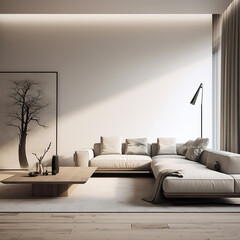 A minimalist living room 