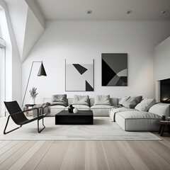 A minimalist living room 