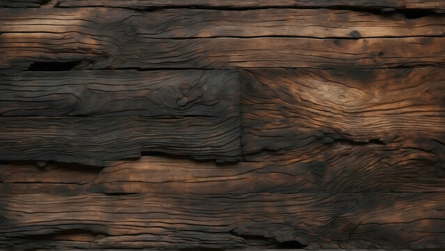 Abstract background of burnt wood, generated AI