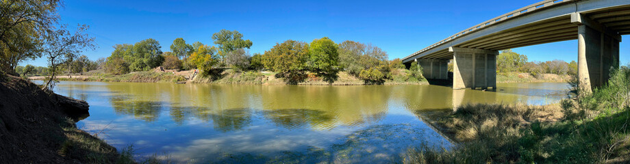 Brazos River at route 1189 in Dennis Texas on a fall afternoon