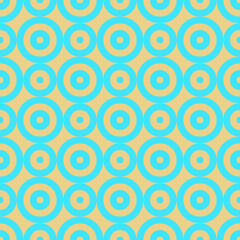 Circles pattern. Hoops seamless ornament. Dot motif. Circular figures backdrop. Rounds background. Rings wallpaper. Digital paper, textile print, web design, abstract image. Vector illustration.