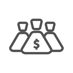 Dollar bag icon