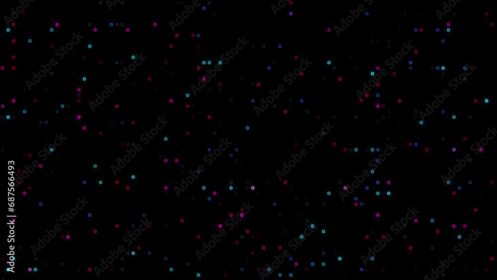 Poster blue red abstract digital pattern loop background.