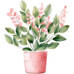 houseplant element trees leaves.designed for digital use decoration, website, page and general digital work