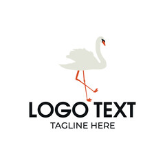 Swan logo design vector