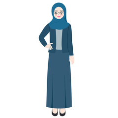 muslim business woman illustration