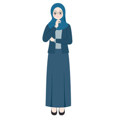 Obraz na płótnie Canvas muslim business woman illustration