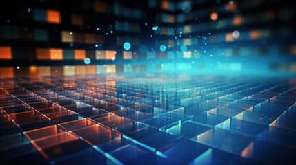 Obraz premium Dynamic Abstractions in the World of Information Technology Background