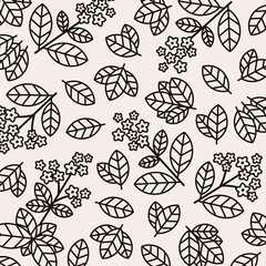 Tobacco leaf background, pattern set. Collection icon tobacco. Vector