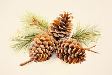 Background cone pine nature forest plant brown tree background fir green