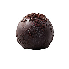 Dark Chocolate Truffle isolated on a white transparent background