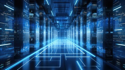 Futuristic Data Center Visualization