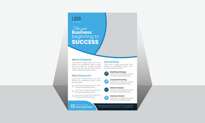 New  Modern Corporate Business Flyer and Poster Template Design 