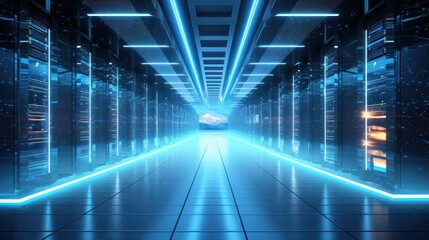 Futuristic Data Center Visualization