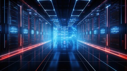 Futuristic Data Center Visualization