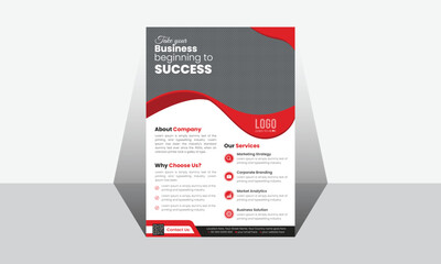 New  Modern Corporate Business Flyer and Poster Template Design 