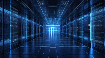 Futuristic Data Center Visualization