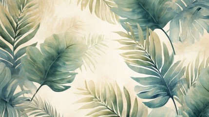 Modern colorful tropical leaves pattern. - obrazy, fototapety, plakaty