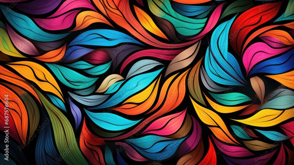 Aufkleber abstract doodle pattern drawing background for children or trendy design with basic shapes.