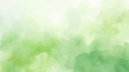 Muurstickers Abstract blurred light watercolor fresh green eco background. © tonstock