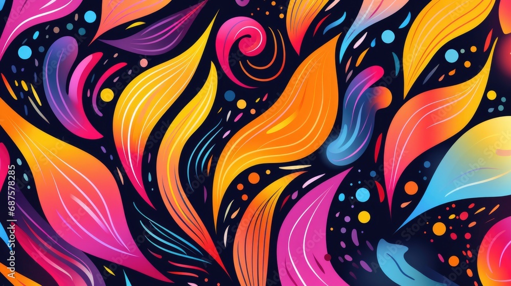 Poster abstract doodle pattern drawing background for children or trendy design with basic shapes.