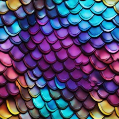 Seamless pattern with colorful bright fish scales, illustration