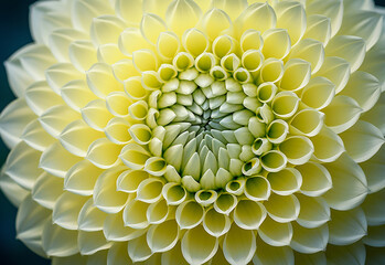 Regular dahlia petals in perfect symmetry pattern. close up