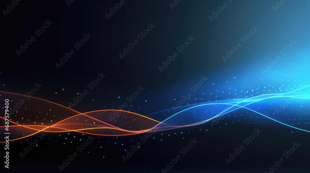 Aufkleber abstract lines and dots connect simple futuristic technology background