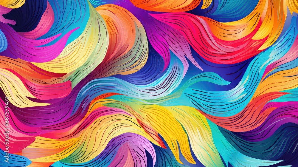 Aufkleber abstract doodle pattern drawing background for children or trendy design with basic shapes.