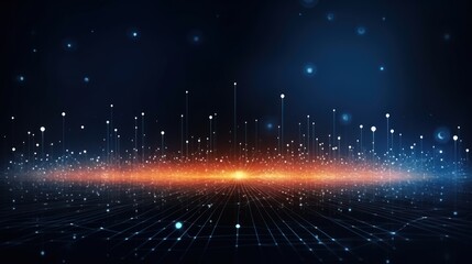 Futuristic Digital Innovation Concept Show Particle Abstract Background