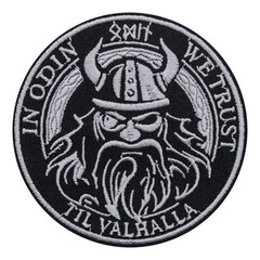 Embroidered patch In Odin We Trust. Til Valhalla. Viking style. Thor, Asatru. Accessory for...