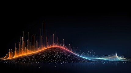 Modern IT Technology Show Evolving Particle Abstract Background