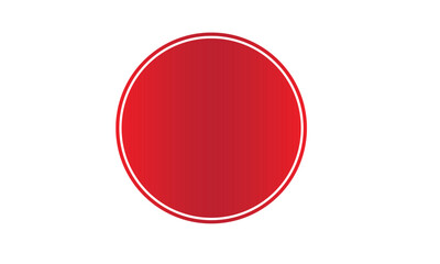 red button or red point with reflection on white background - obrazy, fototapety, plakaty