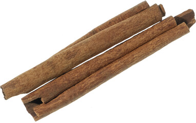 cinnamon cut out on transparent background.