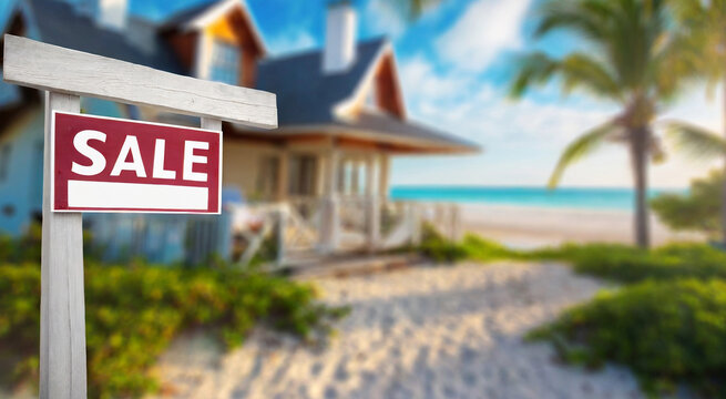 beach house for sale in a vibrant snapshot