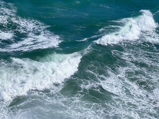 Sea stormy waves scenic seascape