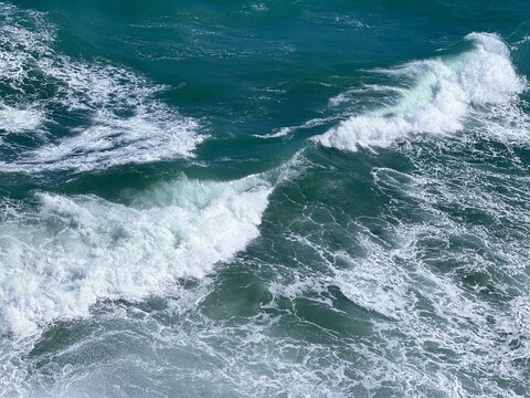 Sea stormy waves scenic seascape