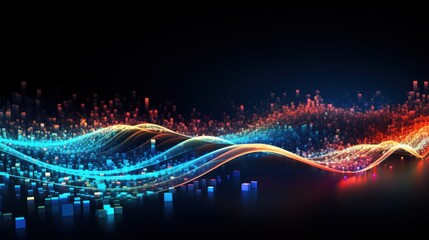 Obraz premium The Digital Abstract Impressions of IT Progress