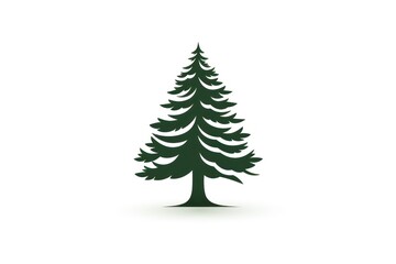 Pine tree icon on white background 