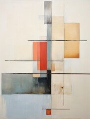 Abstract Bauhaus-style background. Contemporary geometric shape modern wall art