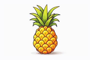 Pineapple icon on white background