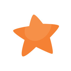 Star rating icon. Flat illustration of star rating icon for web design