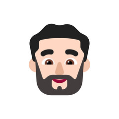 Man: Light Skin Tone, Beard